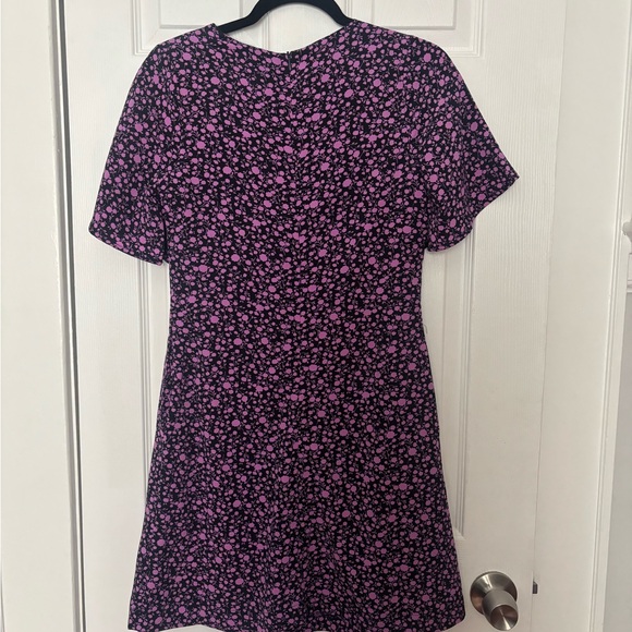 NWT Mello Day XS Purple Floral Ruffle Dress with Pockets - Picture 4 of 6